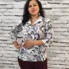White printed cotton top, Nine2five