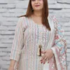 Khadi Cotton 3-Piece Suit Set with Soft Kalamkari Dupatta