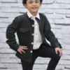 Kids Forest Green Corduroy Jacket – Stylish & Soft Outerwear