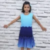 Blue Ombre Tiered Dress for Girls