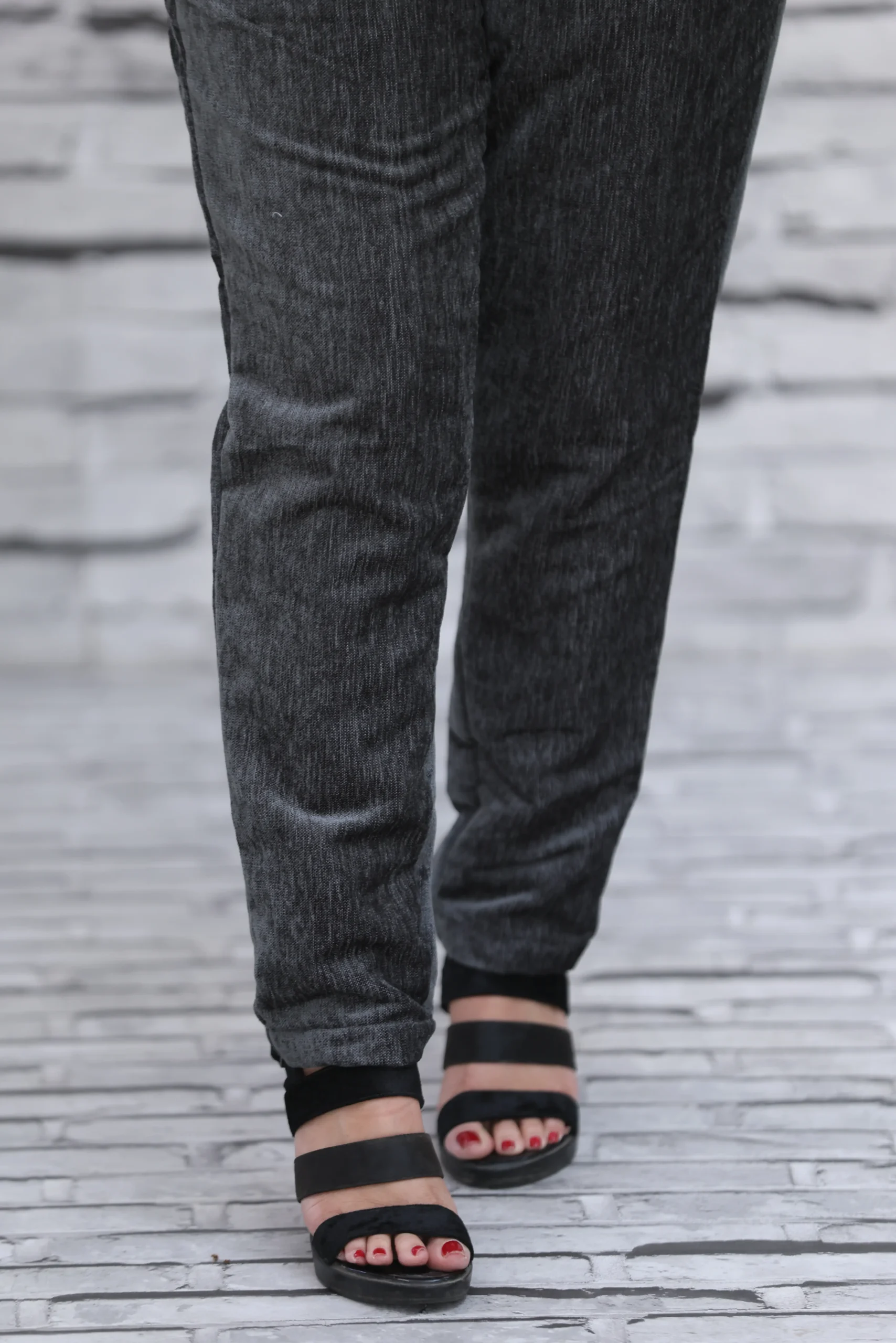 Charcoal Grey Co-ord Set in Woolen Feel Fabric – Nine2Five