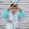 Festive Sky Blue & Silver Dhoti Kurta Set – Boys' 3-Piece Traditional Outfit