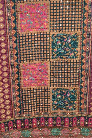 chinon dupatta, digital print dupatta, mirror work dupatta, multi-color ethnic stole, festive dupatta, embroidered dupatta, traditional chinon fabric, artisan dupatta, statement accessory, indo-western styling
