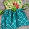 Brocade Festive Dress for Girls (Till Age 3) – Green & Blue | Lined | Nine2Five