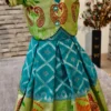 Banarasi Silk 2-Piece Jacket Frock Set – Green & Teal | Nine2Five