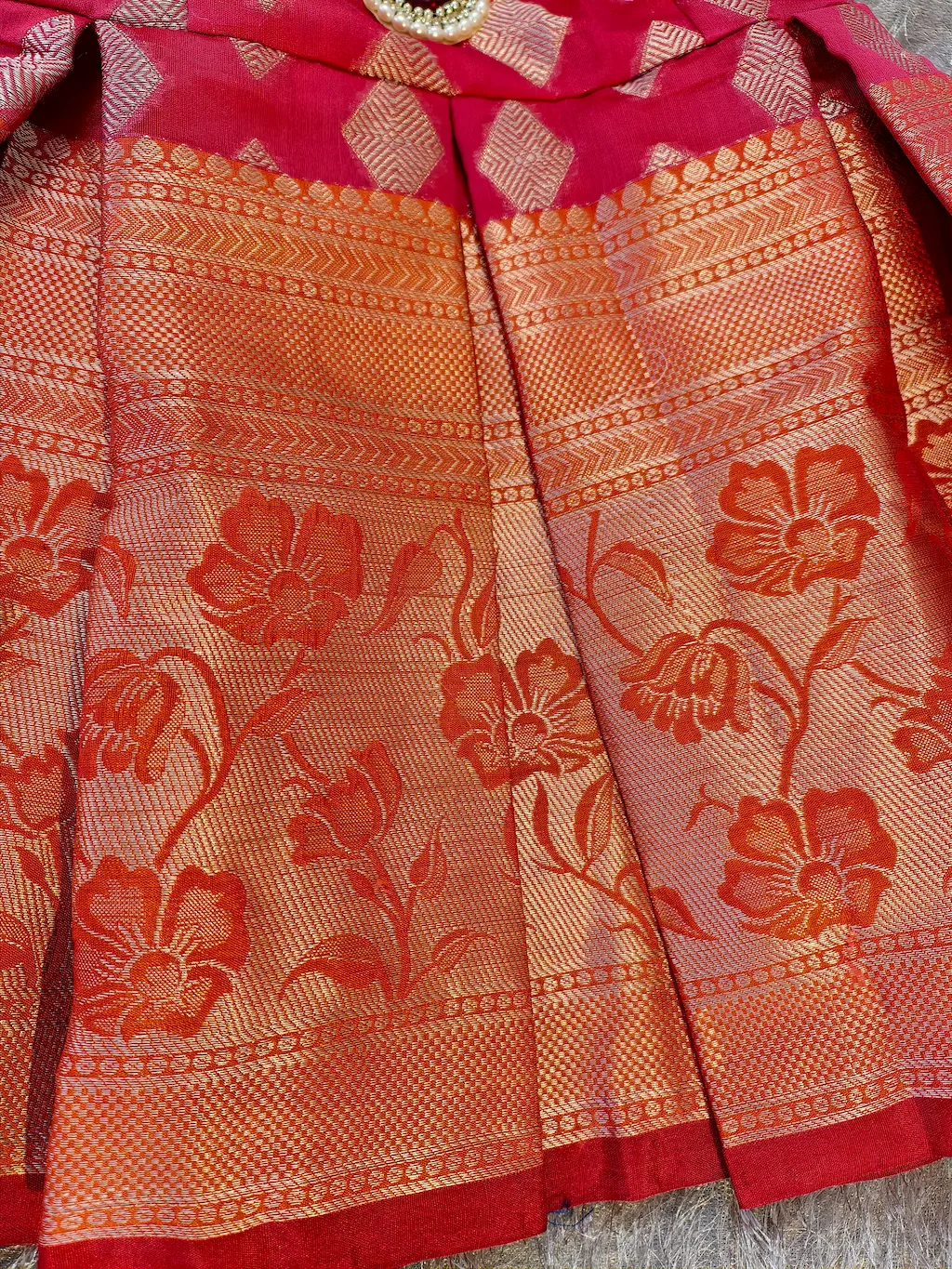 Pinkish red frock