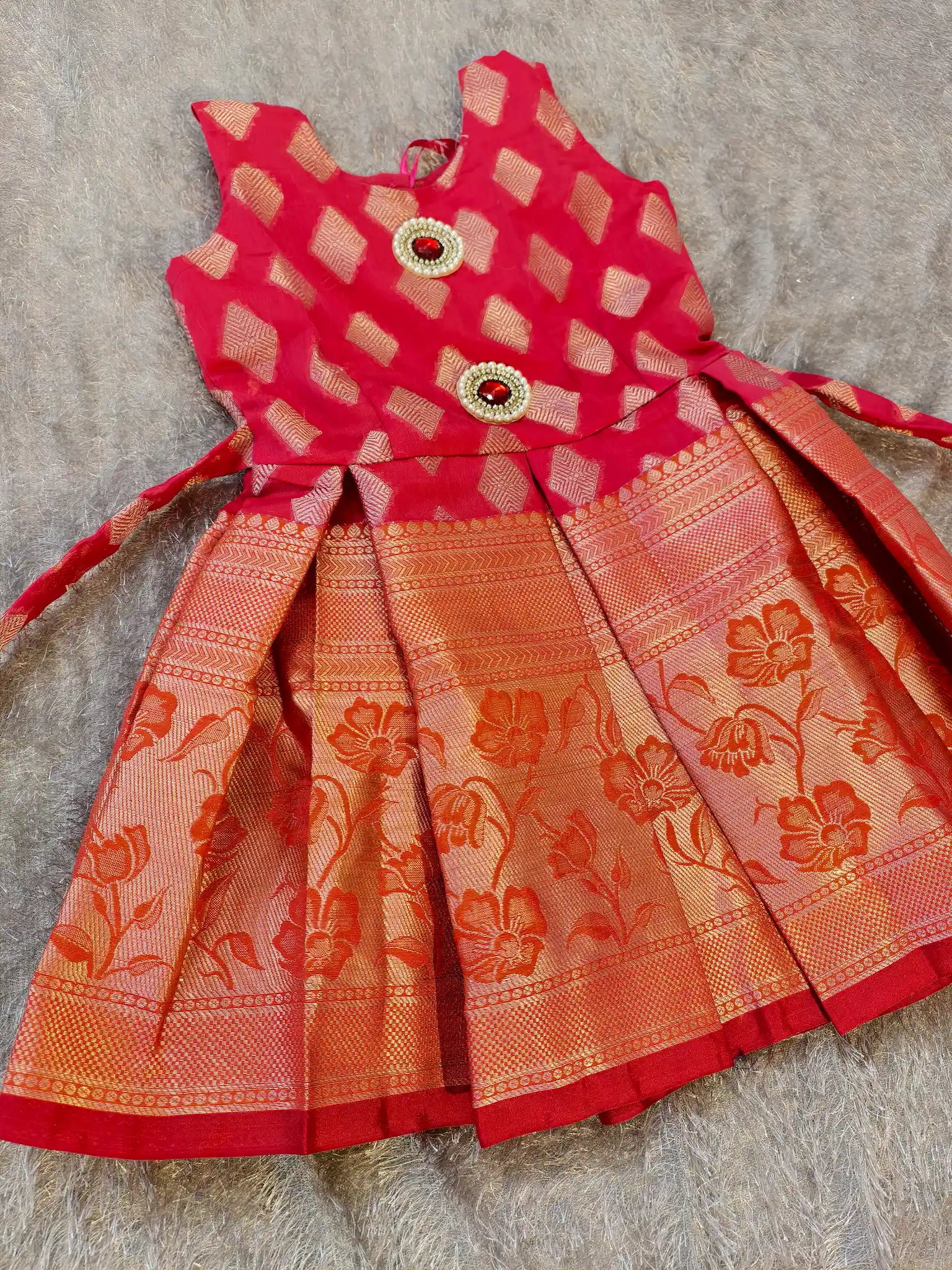 Pinkish red frock