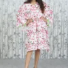 White Floral Kaftan Dress with Tassel Tie-Up – Nine2Five