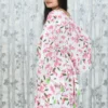White Floral Kaftan Dress with Tassel Tie-Up – Nine2Five
