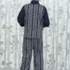 Boys’ 3-Piece Navy & White Ethnic Print Set – Shirt, Jacket & Trouser