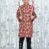 Bagru Print Kids Kurta – Rust Beige Floral
