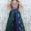 Women's Festive Skirt & Crop Top Set – Chanderi Silk Blend with Lining