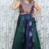 Women's Festive Skirt & Crop Top Set – Chanderi Silk Blend with Lining