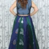 Women's Festive Skirt & Crop Top Set – Chanderi Silk Blend with Lining
