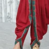 Boys’ 2-Piece Festive Set – Maroon Delta Dhoti Pant with Lined Green Cotton Printed Jacket