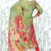 Green & Red Placement Print Chanderi Kurta with Dupatta (2 Pc Set)