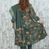 Green Sanganeri Handblock 3-Piece Cotton Suit with Embroidered Neck