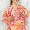 Colorful Digital Print Kaftan Dress