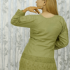 Olive Green Embroidered Cut Work Co-ord Set