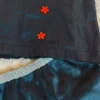 Navy Blue Raw Silk 2-Piece Dress with Red Floral Accents – Nine2Five Kids