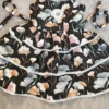 Black Floral Tiered Cotton Frock with Lace – Nine2Five Kids