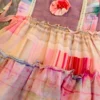 Multicolor Cotton Frock with Pleated Ruffles – Nine2Five Kids