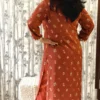 Nine2Five Rust Ethnic Co-ord Set with Lace Detail