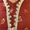 Nine2Five Rust Ethnic Co-ord Set with Lace Detail
