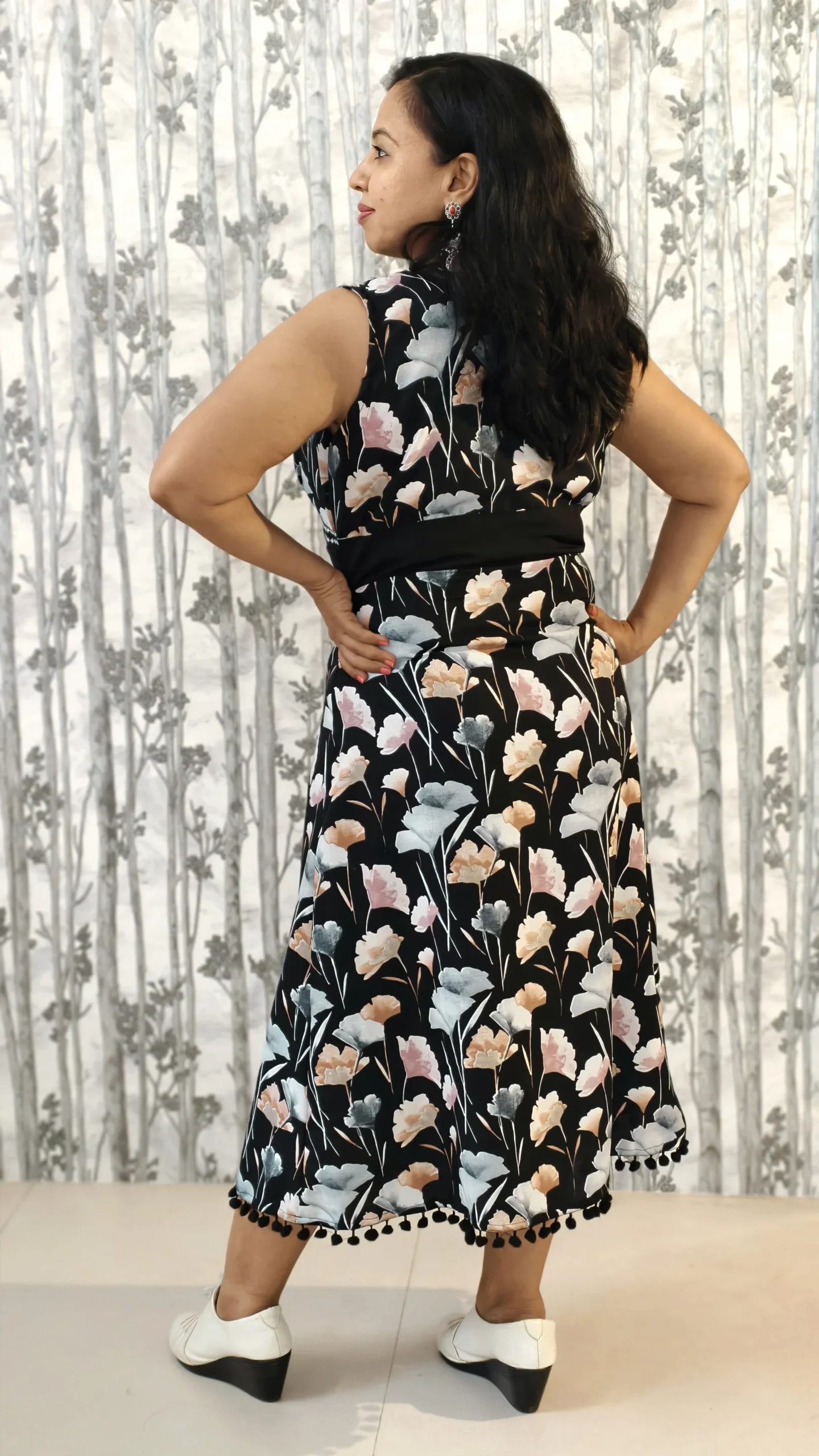 Floral Bloom Embroidered Midi Dress