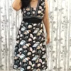Floral Bloom Embroidered Midi Dress