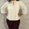 Nine2Five Geometric Print Cotton Top