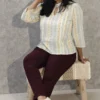 Nine2Five Geometric Print Cotton Top