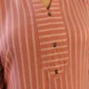 Blush Pink Tip Top Rayon Kurti Pant Set with Kaudi Hem & Metal Accents