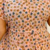 Pastel Pink Printed Cotton Midi Dress