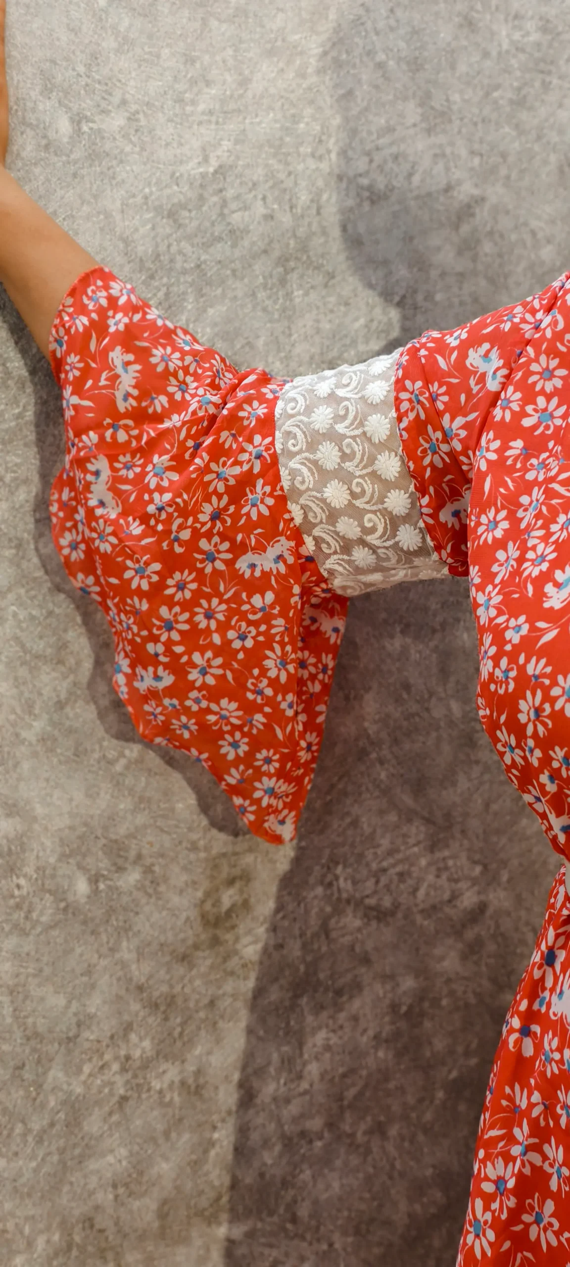 Sunset Bloom Netted Chiffon Dress – Nine2Five Plus