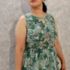 Green Butterfly Tiered Chiffon Dress – Nine2Five Plus