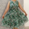 Green Butterfly Tiered Chiffon Dress – Nine2Five Plus