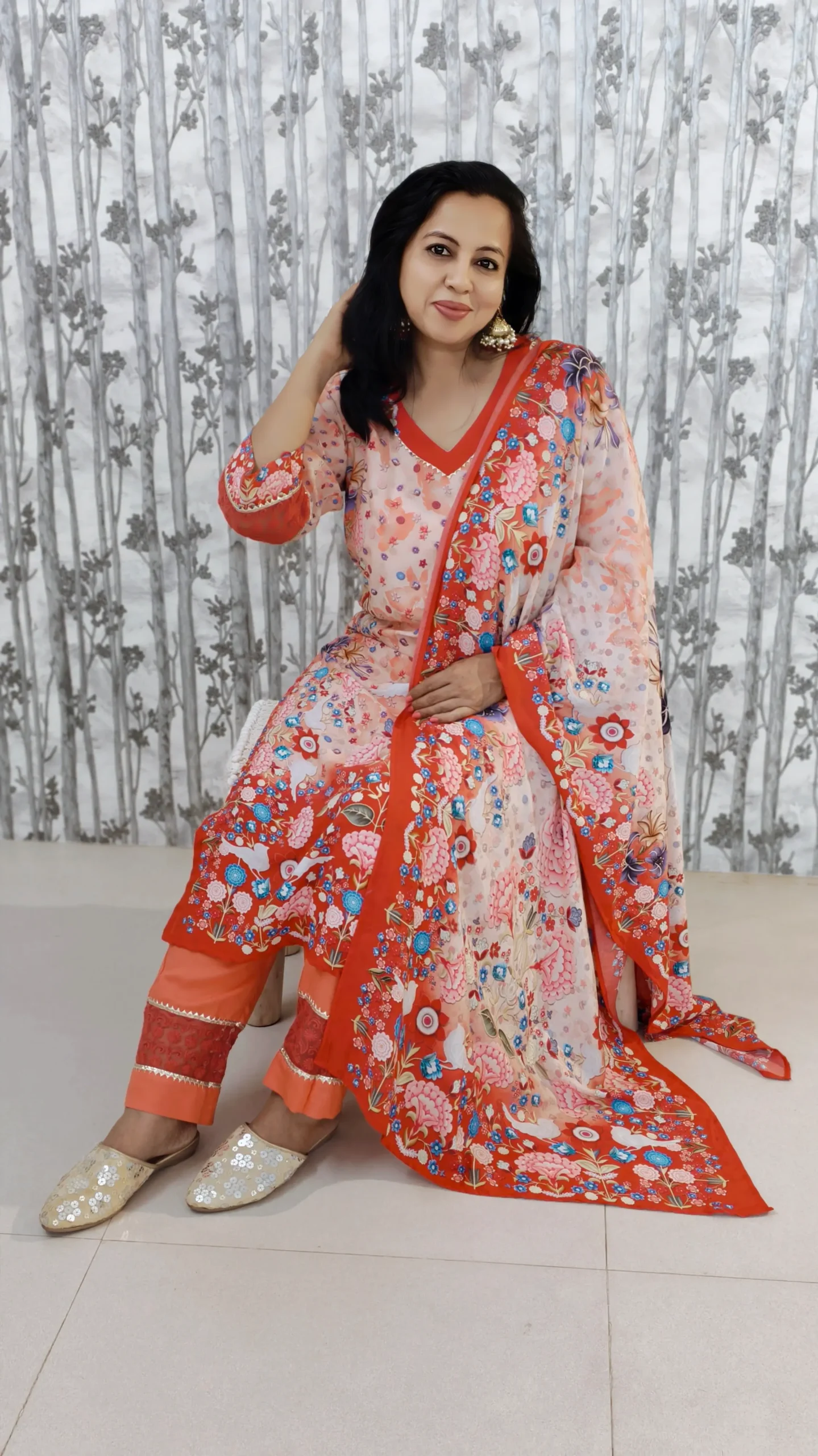 Floral Symphony - Muslin 3-Piece Set