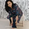 Navy Blue Paisley - Lakhnavi Linen 2-Piece Set
