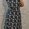 Denim Midi Dress with Wing Collar