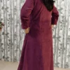 Wine Corduroy Midi Dress – Winter Workwear Essential