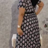 Katha Cotton Printed Midi Dress