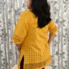 Mustard Hakoba Cotton Top