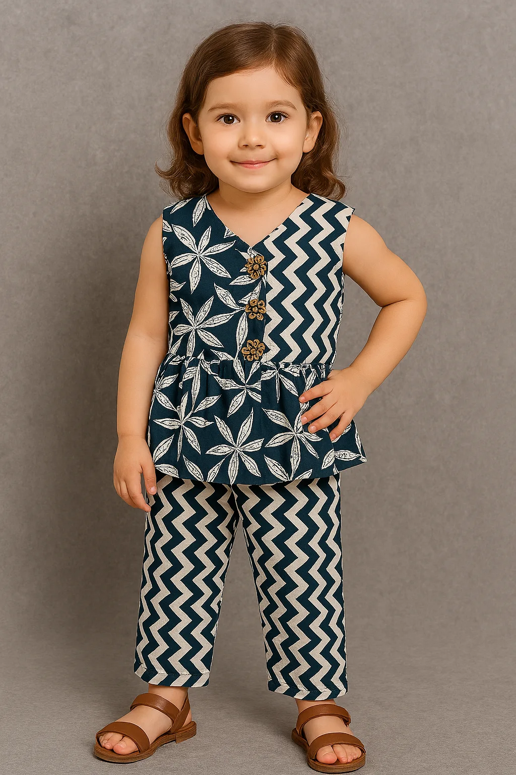 Blue 2-Piece Tunic & Pants Set for Girl Child – Nine2Five