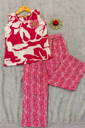 Pure Cotton Kurti & Pant Set for Girls