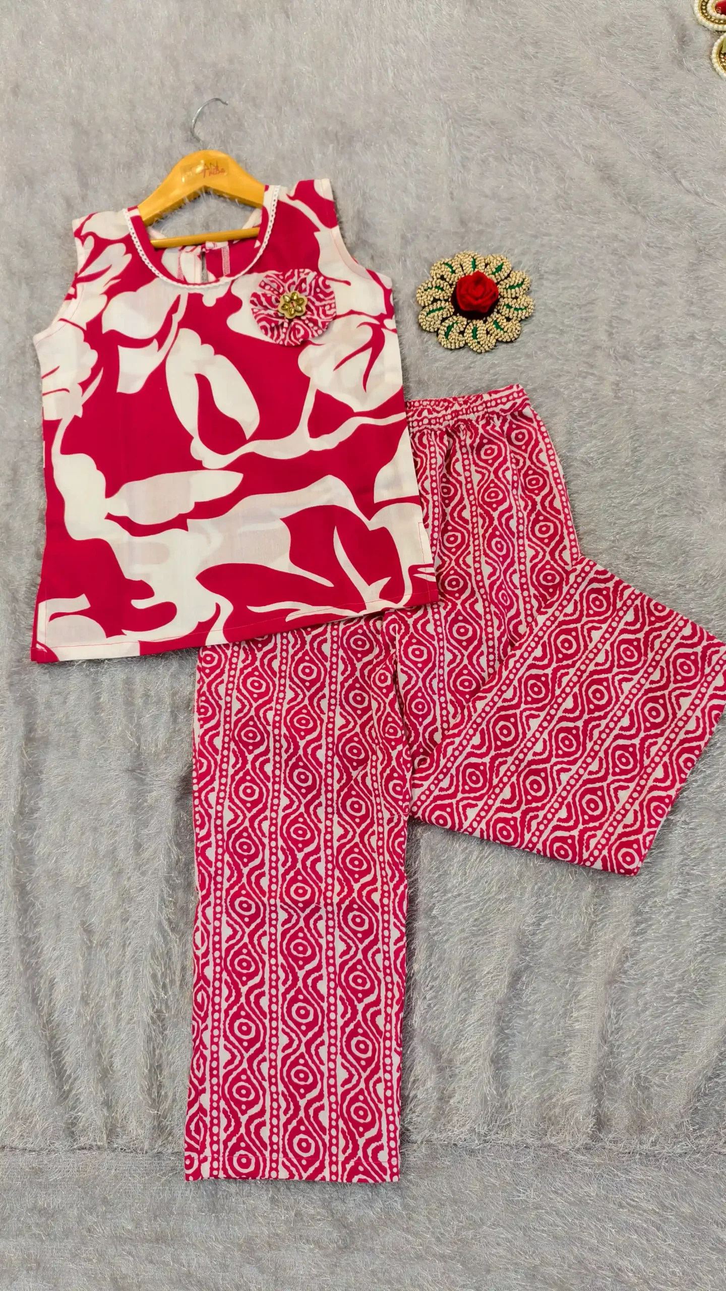 Pure Cotton Kurti & Pant Set for Girls