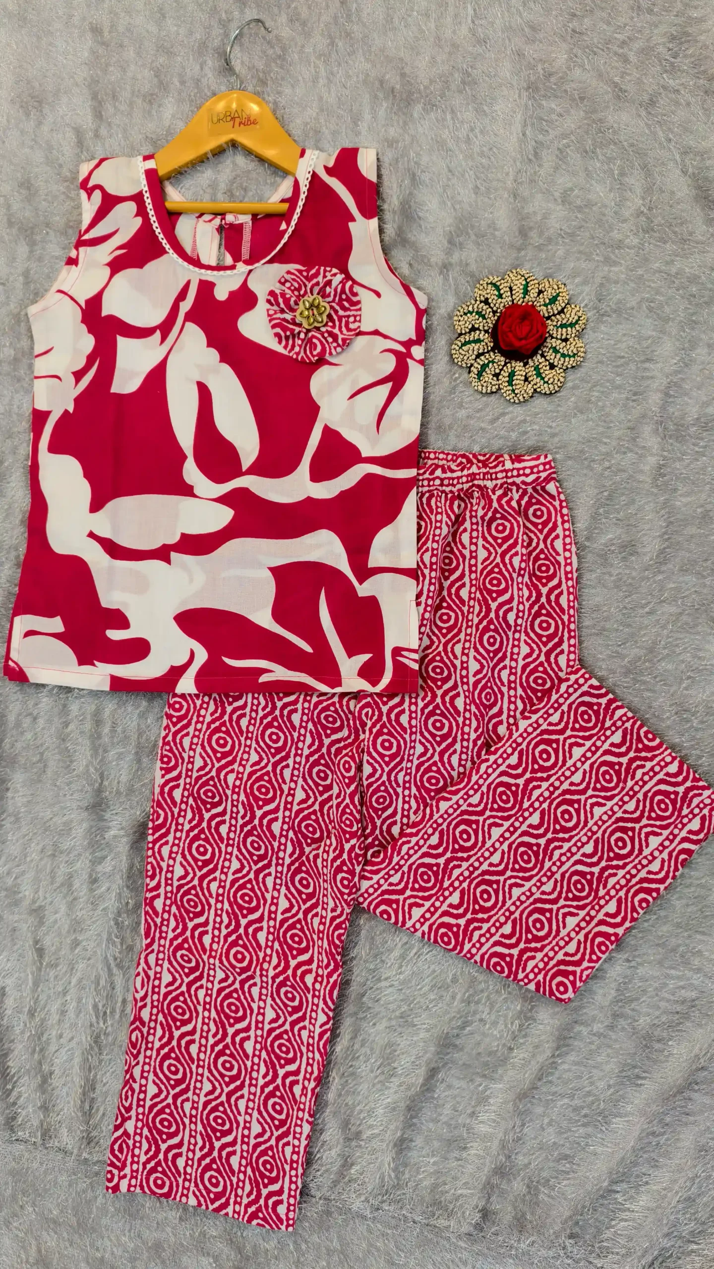 Pure Cotton Kurti & Pant Set for Girls