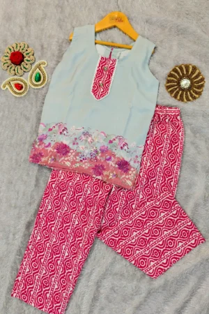 Kids Cotton Kurti & Pant Set