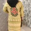 Soft Yellow Kurti with Lace Neck & Sleeve