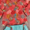 Kids 2-Piece Dress Set – Coral Seashell Print Shirt & Aqua Soft Delta Skirt
